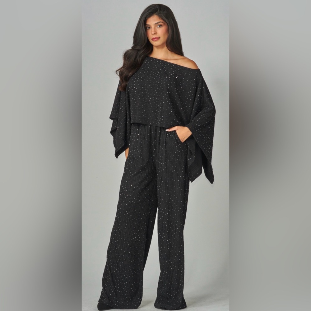 Black Polka Dot Women's Jumpsuit